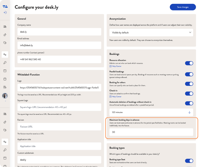 pre-booking timeline screen