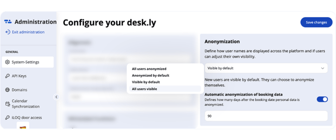 Help Anonymization Admin configuration EN