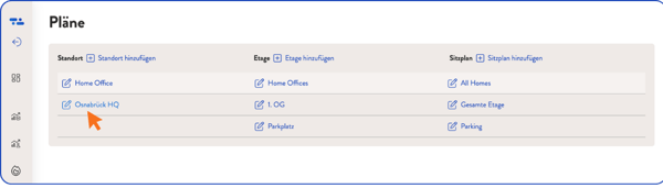 Hilfe Screen - Pläne - Standort wählen - DE