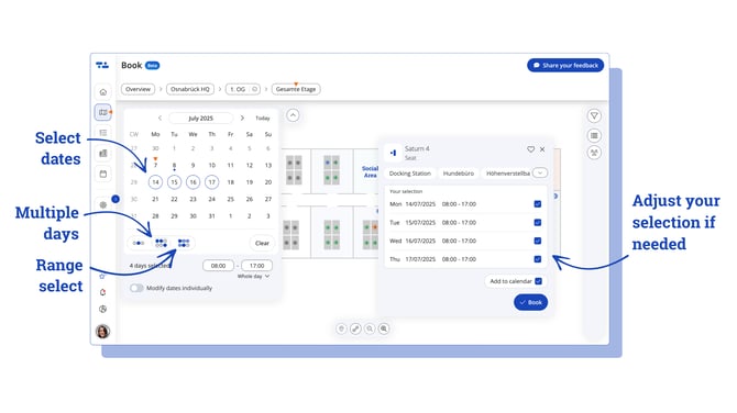 book for multiple days