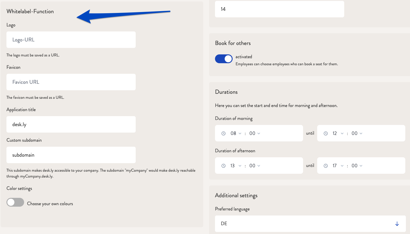 How do I adapt desk.ly to our corporate identity (CI)_2