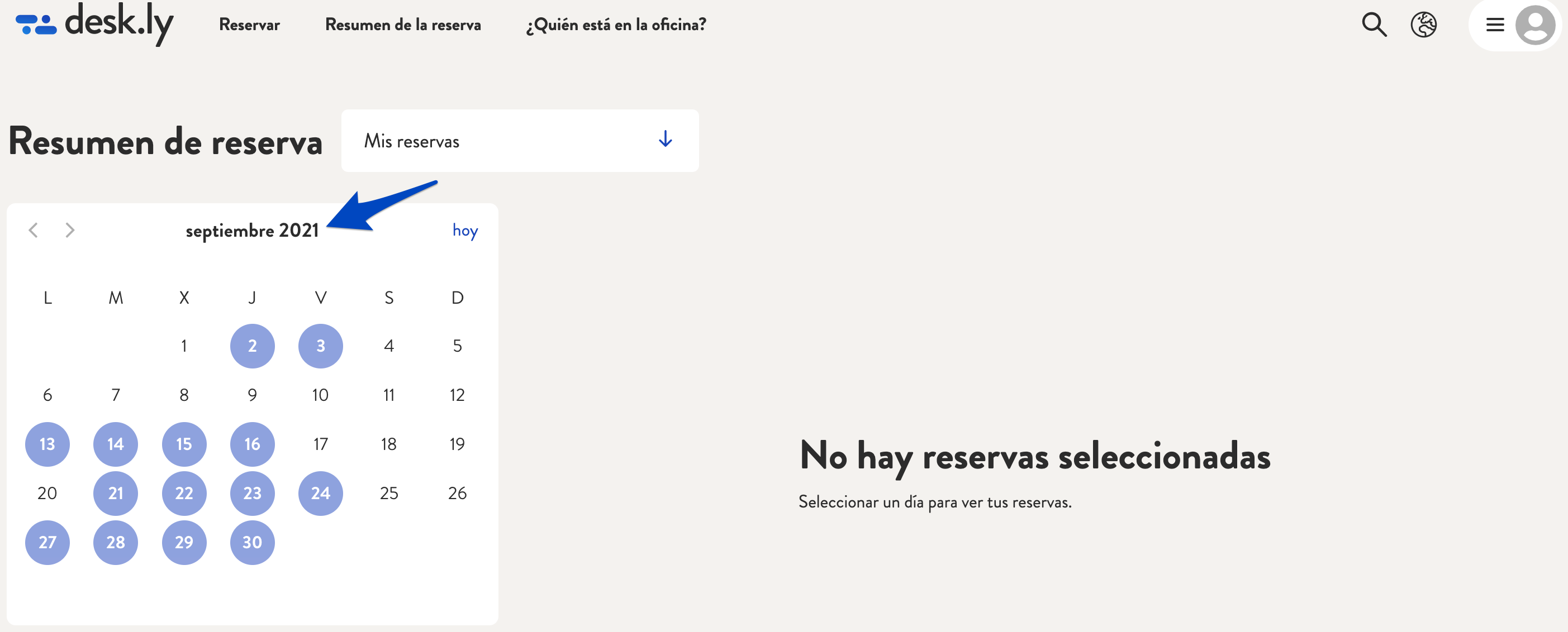 Puedo ver las reservas pasadas o futuras_3