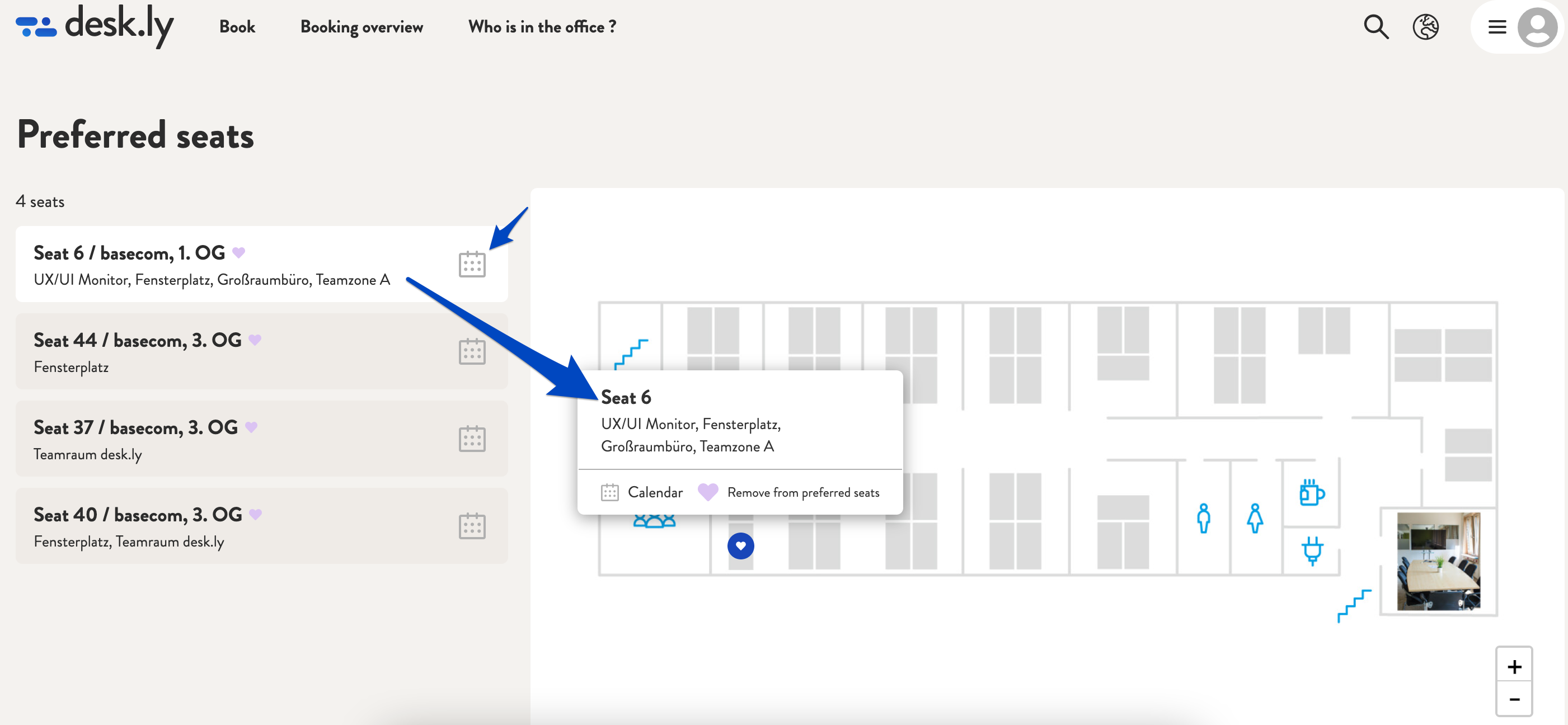 Where can I manage and view my preferred seats_4