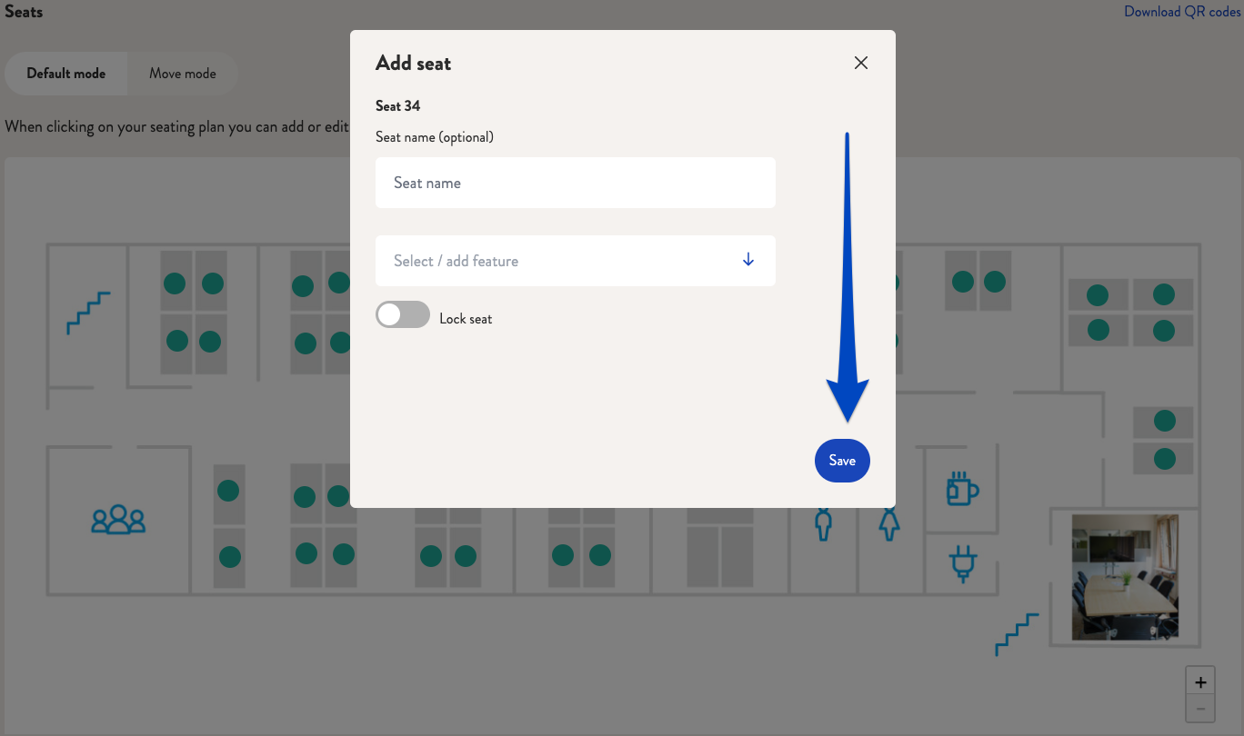 How do I create a seating plan with bookable seats_7