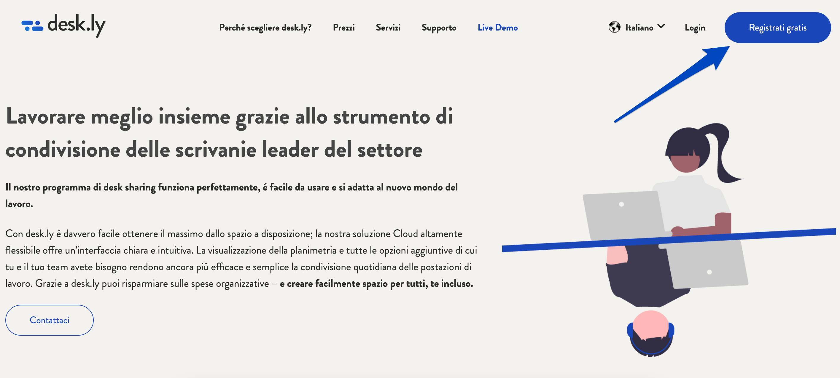 Come faccio a registrarmi come utente su desk.ly_1