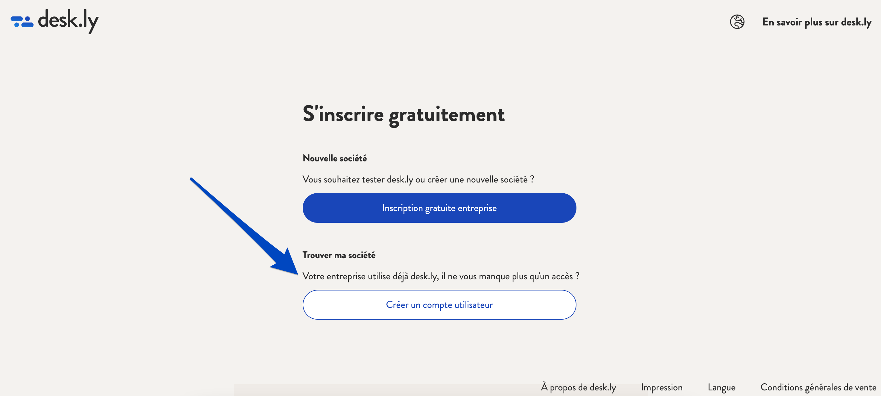 Comment puis-je m'inscrire comme utilisateur sur desk.ly_2