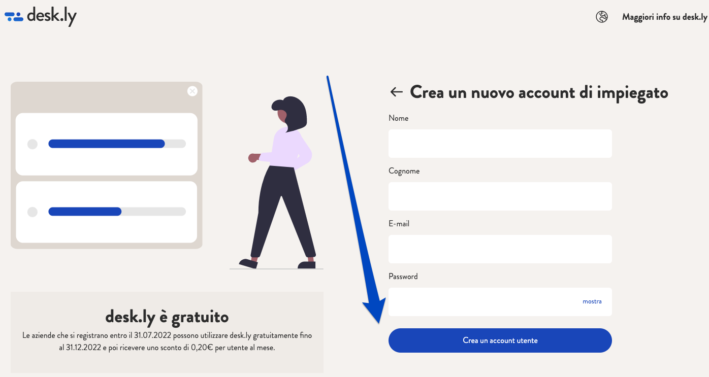 Come faccio a registrarmi come utente su desk.ly_3