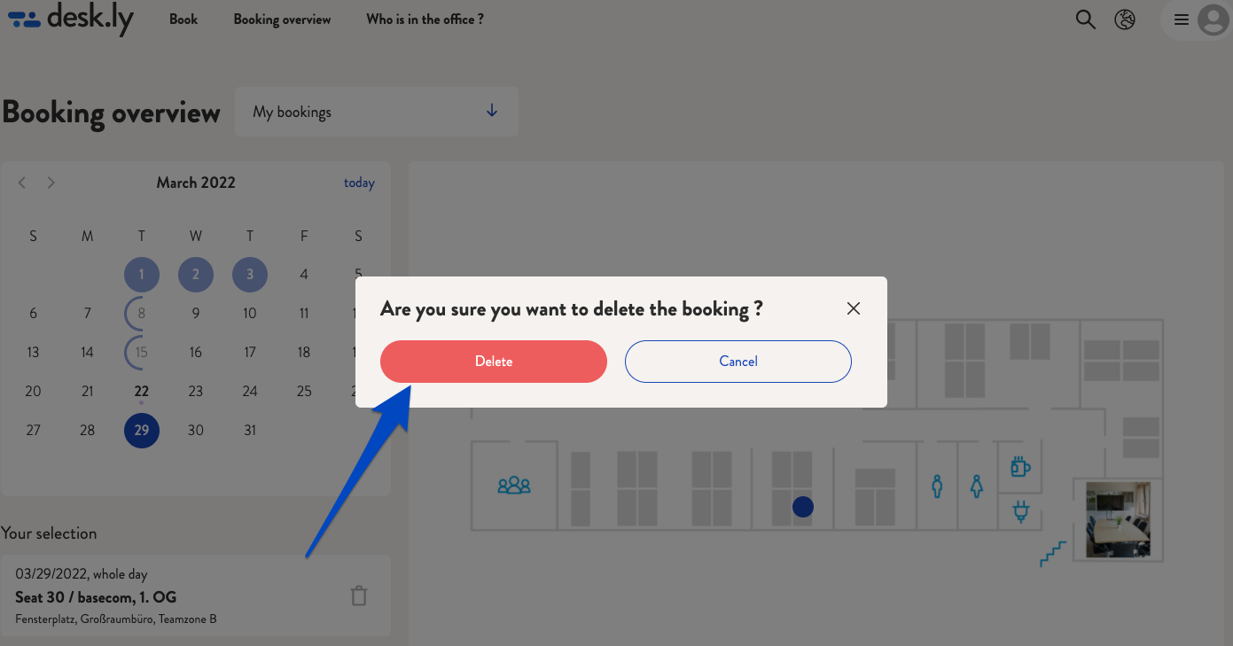 How can I delete a booking_4