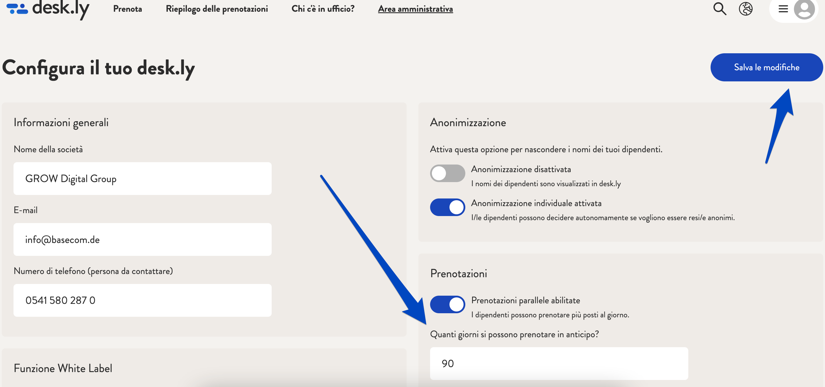 Posso stabilire se e per quanto tempo si possono fare prenotazioni in serie_2